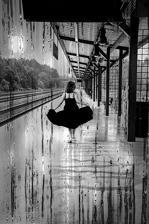 Rain at the Train Station I